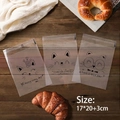 Cute cartoon cat bread self-sealing bag 17x20cm for bakery and toast packaging - Cat 3-in-1 / 17*20+3cm (100 Pieces/Pack)