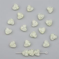 Light yellow transparent heart-shaped faceted glass beads for DIY jewelry making - 10x9mm (Approx. 70 Pcs) / Yellow