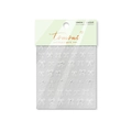 Pegatinas 3D de lazos blancos para uñas TO 3933 con relieve texturizado - Estilo perla de cristal / Lazo blanco en relieve