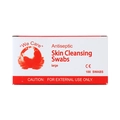 Pack of 100 large antiseptic skin cleansing swabs in a red and white CE certified box - Povidone-Iodine Swabs (Red Pkg) / 6x3cm/100PCS Box