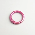 Detail of rose pink metallic spring gate carabiner ring for DIY jewelry and keychain making - Rose Red (High Quality Plating)