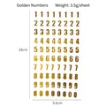 Adesivi dorati con numeri arabi per scrapbooking, foglio metallico da 18x9,8cm per fai da te - Numeri d'Oro