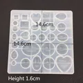 Moule en silicone carré à 25 trous pour la fabrication de pendentifs en gemme - Petit moule en silicone pour gemmes du temps (170-1)