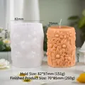 Silicone mold for blooming flower pillar candles with detailed daisy relief patterns - Blooming Flower Column G ZL-814