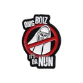 Pin's en émail avec texte OMG BOIZ IT'S DA NUN et un signe interdit rouge - Style Personnage Parodie (QHXZ2448)