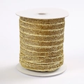 1cm breites goldenes Glitzerband auf Rolle für DIY-Bastelarbeiten und Dekorationen - Hellgold 02