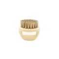 Mens beard and hair styling ring brush with natural boar bristles and cream resin handle - Beige Handle (Light Bristles)