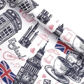 British style wrapping paper with London icons like Big Ben and red phone booths - Big Ben / British Style