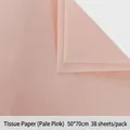 Translucent lotus pink tissue paper for flower wrapping and cake lining 50x70cm - 50*70cm (38 Sheets/Pack) / Lotus root pink