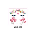 Niedliches Tiergesicht Tattoo Aufkleber mit Blumenkranz und blauen Augen WS-F-029 - Blumenaugen(WS-F-029)