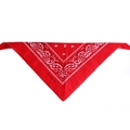 Bandana rossa in puro cotone con motivo paisley classico e finitura di qualità - Bandana Paisley / Bandana Rossa