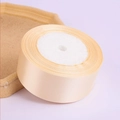 4cm champagne satin ribbon roll with silk finish for DIY gift wrapping and wedding decor - Creamy White (64#)