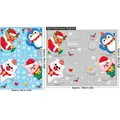 Christmas window decals size chart showing 60x90cm layout and 100x80cm display size - AMJ952ABCD Christmas Animals