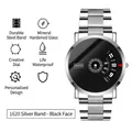 ORUSS men's quartz watch featuring silver stainless steel mesh band and black dial - Silver Steel Band Style / Black Dial Silver Steel Band