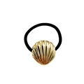 Gouden schelp haar elastiek zwart haarband modieuze paardenstaart accessoire stijl - 3D Schelp Stijl