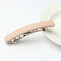 Minimalist matte nude pink spring hair clip accessory for women in elegant daily style - Square Style / Matte Nude Pink