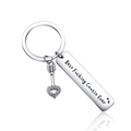 Porte-clés en acier argenté avec gravure Best Fucking Cousin Ever et pendentif flèche - Style de citation d'humour Best Cousin (JR16)