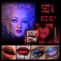 Halloween Make-up Set mit Gothic-Nägeln zum Aufkleben und blauem Lidschatten - Set A (4 Paare)