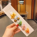 Set of 10 cute cartoon animal hair ties including pikachu, frog, and rabbit styles - Pikachu Style (29#) / 10 Pieces Pack