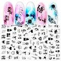 Detail of 3D Valentine's Day nail art stickers with roses, hearts and love letters - F637 (Bare Sheet)