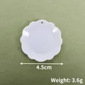 Piatto in miniatura bianco a forma di petalo per progetti fai-da-te, diametro 4,5cm - N. 26 (4.5cm) / Bianco