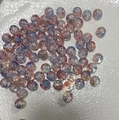 Perle di vetro tonde 10mm rosa e viola con texture effetto ghiaccio per gioielli fai-da-te - 10mm / Lancai (Mix Rosa Arancione Blu Viola)