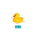 Classic yellow rubber duck bath toy size No. 9 measuring 4.3cm by 3.5cm by 4cm - No. 9 Yellow