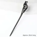 Ebony wood hair pin with phoenix openwork carving and cloud pattern, length 20cm - Carved - Phoenix Song