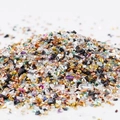 Close-up of irregular multi-colored crushed glass for DIY nail art and home decor - Style 14