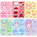 Set di 6 simpatici adesivi per travestimenti fai-da-te per scrapbooking e decorazione - 6 Fogli/Confezione (Vari Stili)