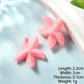 Pink resin starfish charms for DIY accessories measuring 2.2cm in width and length - Small Pink Sea Star