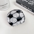 Haarklammer im Fußball-Design mit schwarz-weißem Perlmutt-Acetat-Finish - 6cm / Fußball