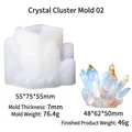 Moule en silicone cristal style 02 pour moulage de résine DIY avec dimensions - Moule Cluster de Cristal 02