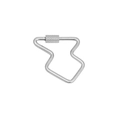 Silver stainless steel carabiner connector for DIY necklace and bracelet jewelry - Arrow Circle / Steel