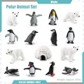 15-piece arctic animal figure set with polar bears and igloo for educational play - 15Pcs Polar Animals & Igloo Set