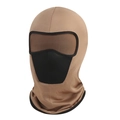 Detailed view of the breathable mesh and stitching on this khaki cycling balaclava mask - L(58-60cm) / Khaki