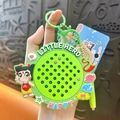Nezha themed magnetic bead drawing board keychain toy for stress relief in green - Magnetic Drawing Board Keychain / Green