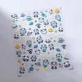 Panda astronaut space theme nail stickers with planets and rockets design M-595 - Space Panda Style (M-595)