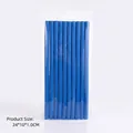 Set of 10 blue flexible foam hair rollers for heatless curls styling with transparent bag - 1.0cm Diameter/10Pcs / Dark Blue