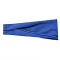 Minimalist elastic blue sports headband for yoga and running in seamless knit fabric - Blue
