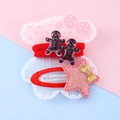 Kids Christmas hair clip set featuring red gingerbread men and sequin star decorations - Gingerbread Man Star Style (6#)