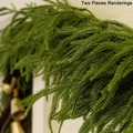 Norfolk Pine Christmas Garland for front door decoration featuring realistic green needles - 1.8m (40 Tips)