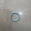 Light blue painted metal binder ring with hinged opening for DIY keychains and journals - Sky Blue