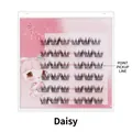 Self-adhesive segmented false eyelashes in Little Daisy style with pink case - Glue-Free Little Daisy