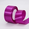 4cm deep purple satin ribbon roll with silk finish for wedding gift wrapping - 4cm x 22m / 34# Rose Purple