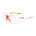 Gafas protectoras deportivas con lentes transparentes y patillas naranjas antideslizantes - Marco Transparente Lente Transparente