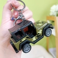 Miniature camouflage jeep-style keychain game console held in hand as creative gift - Jeep - Green Grid