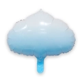 White and blue gradient cloud foil balloon with metallic finish for birthday party decor - New White Cloud