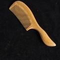Natural sandalwood hair comb with ergonomic round handle and fine teeth design - Style 7/Length 20cm