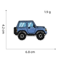 Toppa ricamata blu per auto fuoristrada con ricamo preciso e dimensioni indicate - Fuoristrada Blu